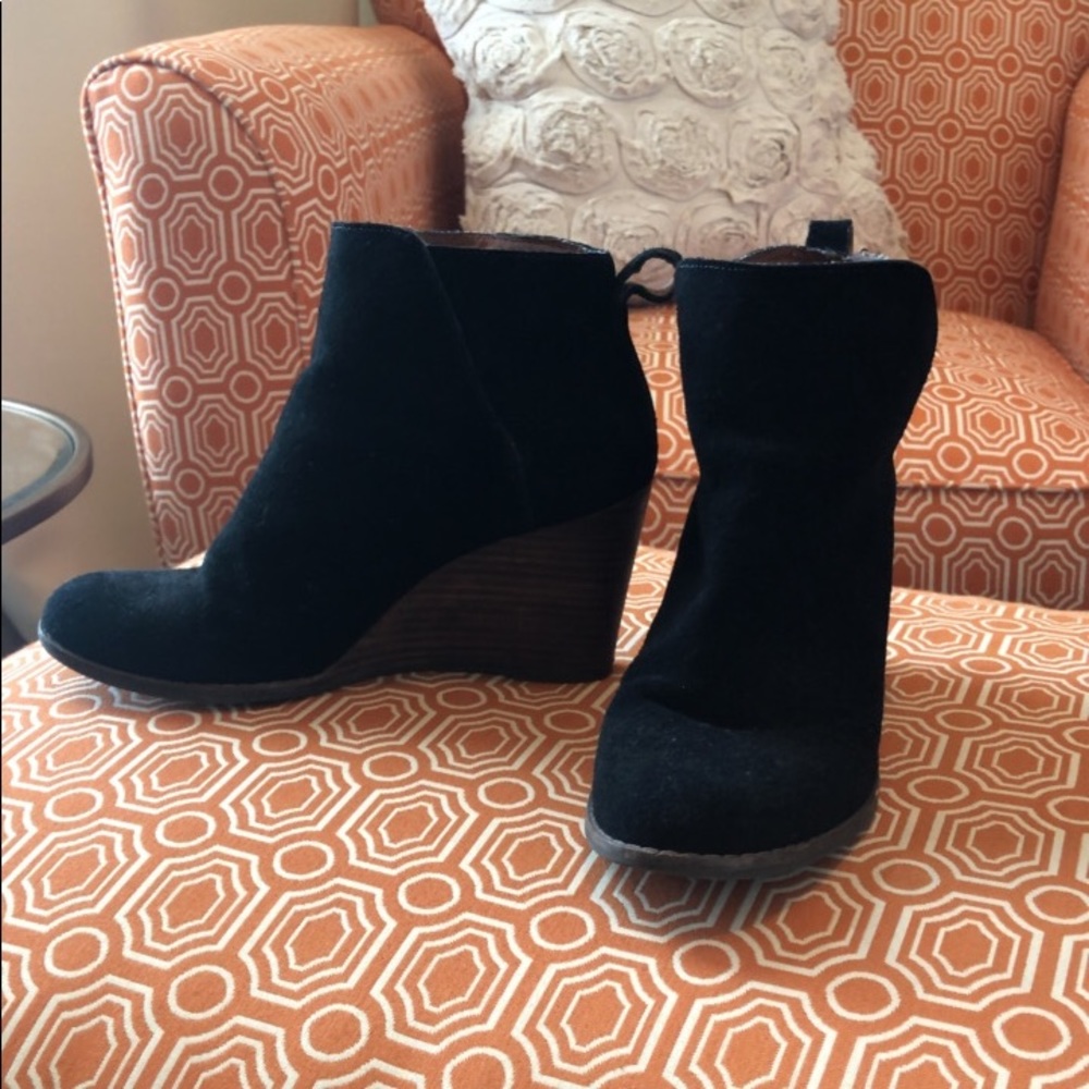 Lucky brand wedge booties